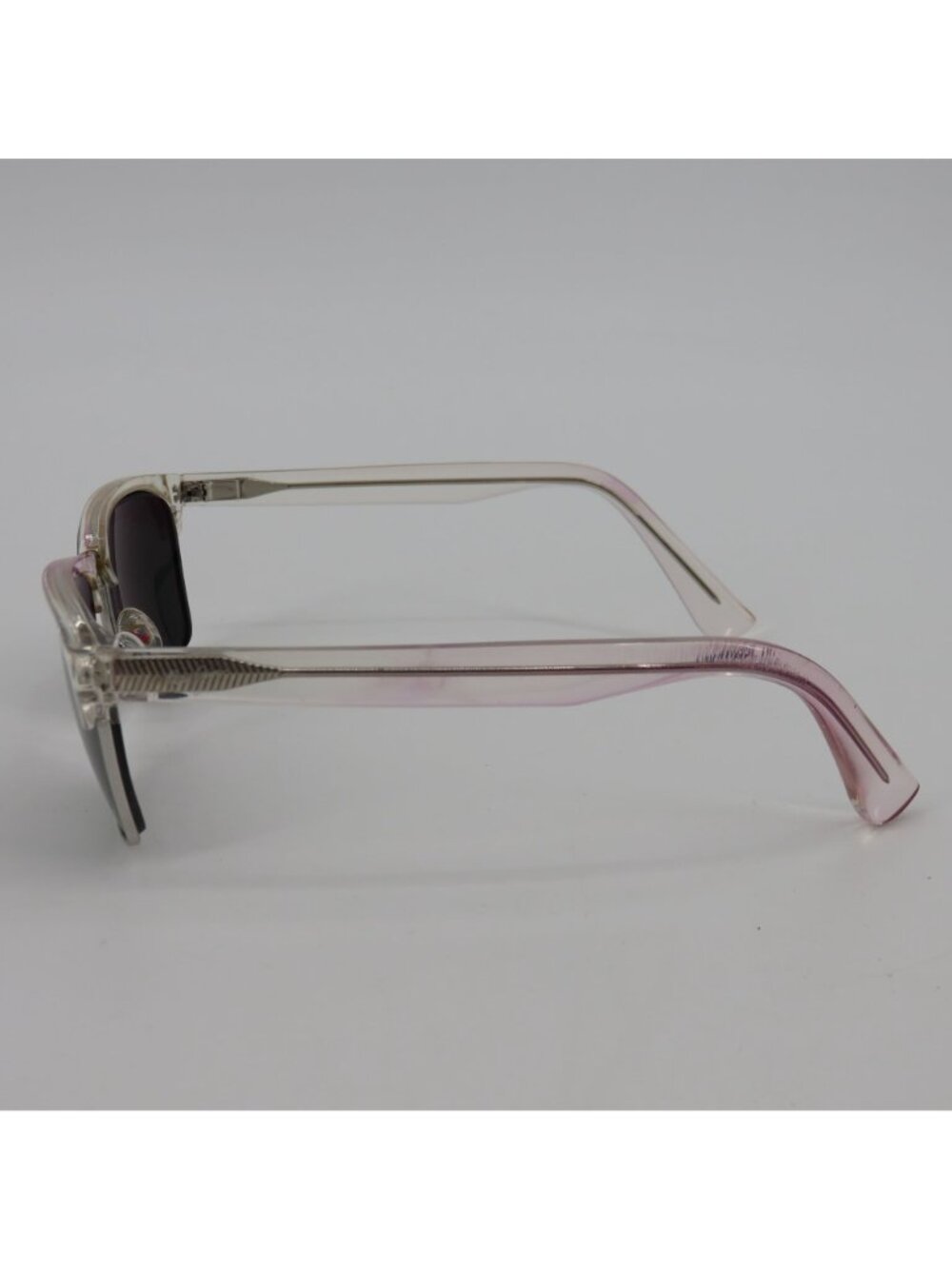 Maui Jim KAWIKA Clear Pink Silver Tone Accent Sunglasses Unisex MJ-257-05CR - Picture 12 of 16